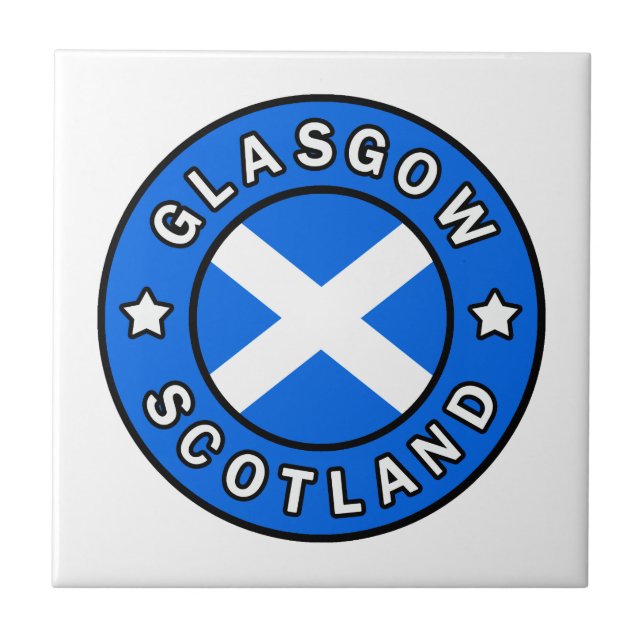 Glasgow Scotland Ceramic Tile (Front)