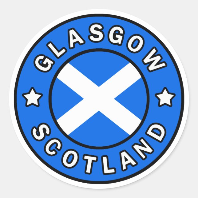 Glasgow Scotland Classic Round Sticker (Front)