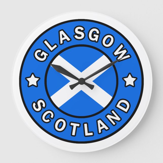 Glasgow Scotland Large Clock (Front)