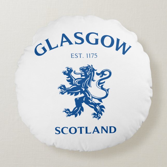 GLASGOW, SCOTLAND ROUND CUSHION (Front)