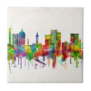 Glasgow Scotland Skyline Ceramic Tile
