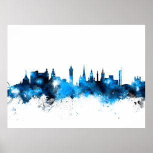 Glasgow Scotland Skyline Poster