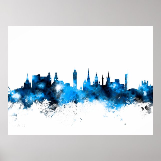 Glasgow Scotland Skyline Poster (Front)