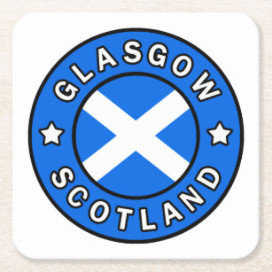 Glasgow Scotland Square Paper Coaster
