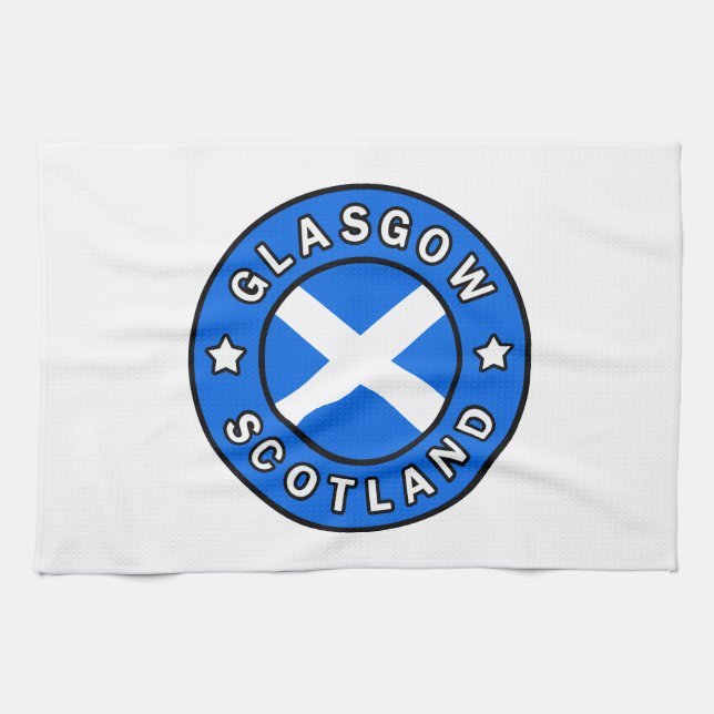 Glasgow Scotland Tea Towel (Horizontal)