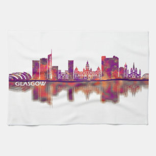Glasgow Skyline Tea Towel