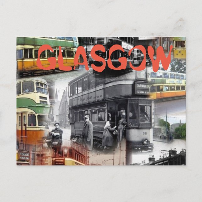 Glasgow Trams Postcard (Front)