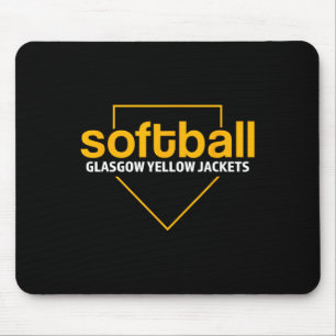 Glasgow Yellow Jackets Softll Home Plate Mouse Pad