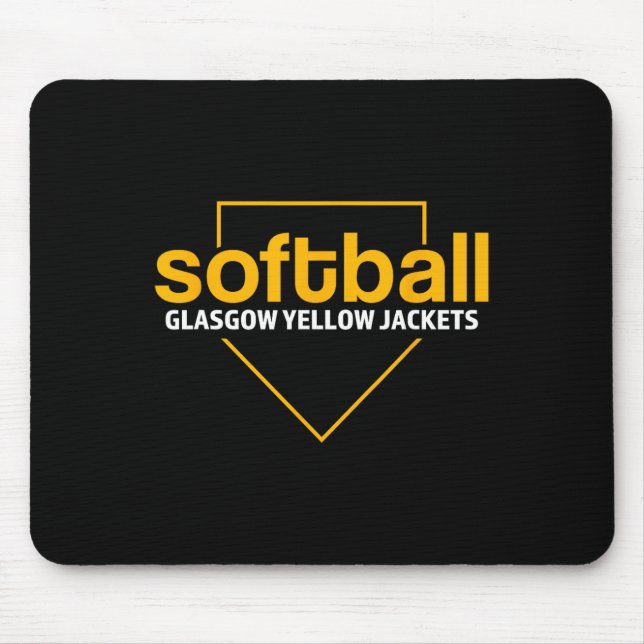 Glasgow Yellow Jackets Softll Home Plate  Mouse Pad (Front)