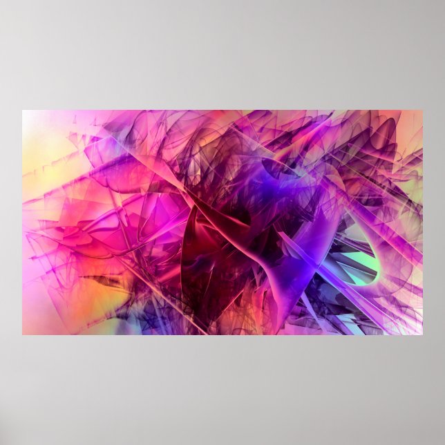 Glass abstract refraction render poster (Front)