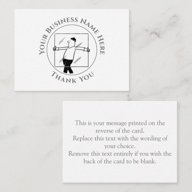 Glass and Glazing Thank You Note Card (Front/Back)