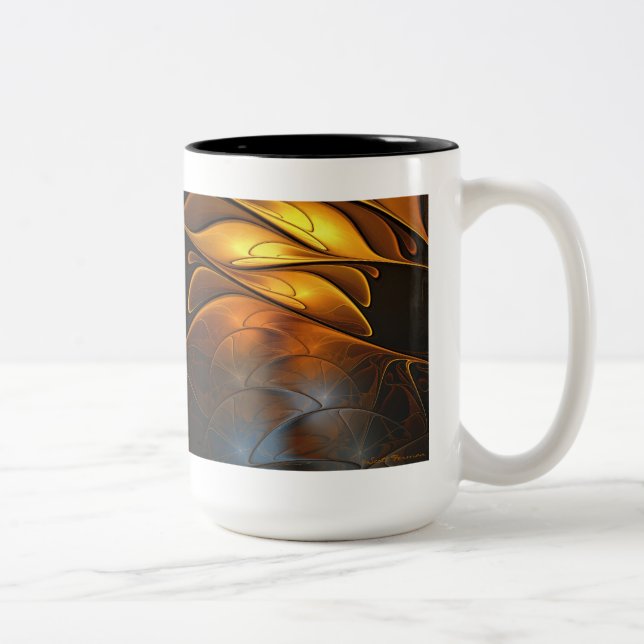 Glass and Gold Two-Tone Coffee Mug (Right)