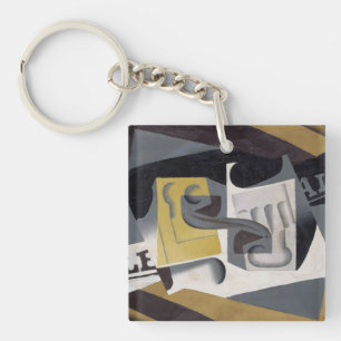 Glass and Newspaper, 1917 (oil on plywood) Key Ring