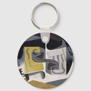 Glass and Newspaper, 1917 (oil on plywood) Key Ring