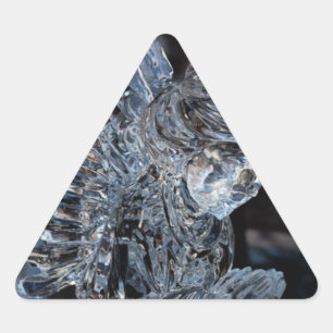 Glass Angel Praying Triangle Sticker