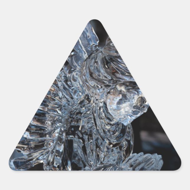 Glass Angel Praying Triangle Sticker (Front)