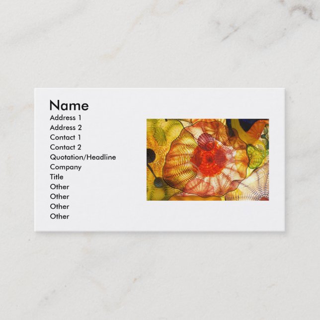 Glass Art Business Card (Front)