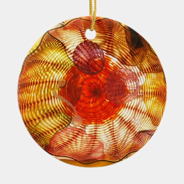 Glass Art Christmas Ornament (Front)