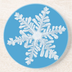 Glass-base Snow crystal / Ice-crystal Coaster