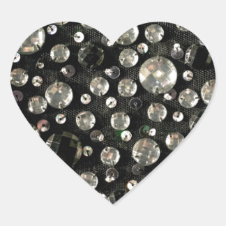 Glass Beads & Sequins Heart Sticker