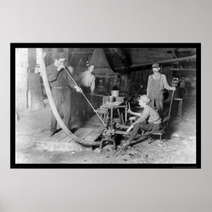 Glass Blower in Grafton, WV 1908 Poster