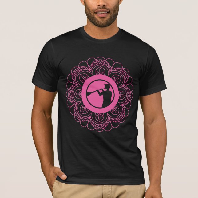 Glass Blower Mandala profession Glass Blowing Art T-Shirt (Front)