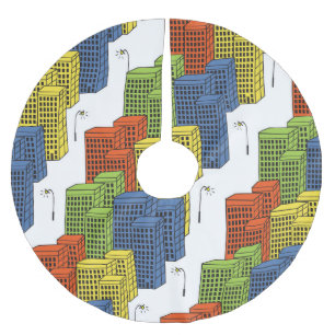 Glass Bottles, Abstract Pattern Design. Brushed Polyester Tree Skirt