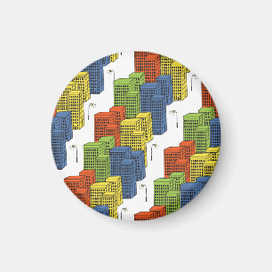 Glass Bottles, Abstract Pattern Design. Magnet