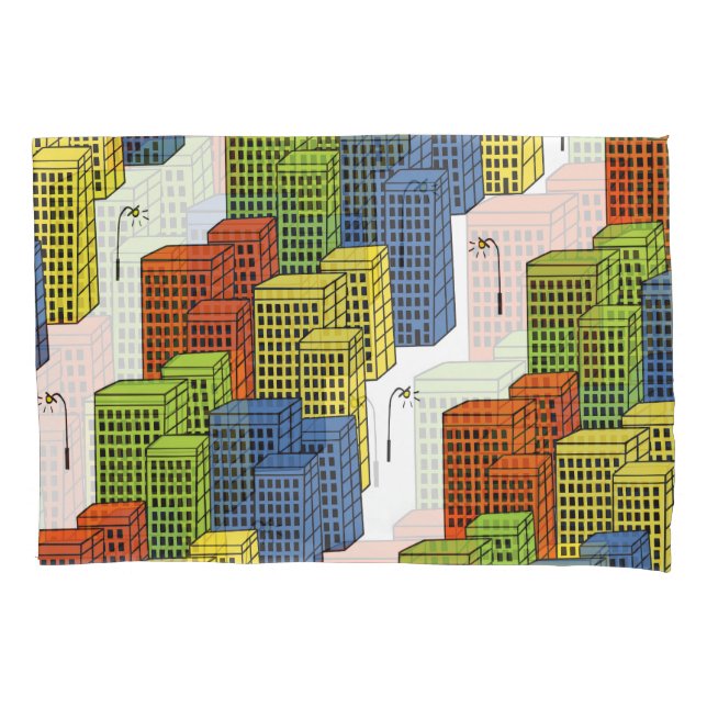 Glass Bottles, Abstract Pattern Design. Pillowcase (Front)