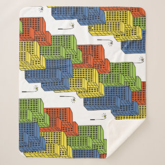 Glass Bottles, Abstract Pattern Design. Sherpa Blanket