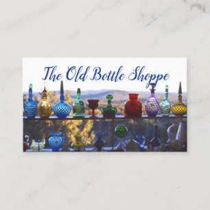 Glass Bottles Colourful Antique Bottle Collection Business Card