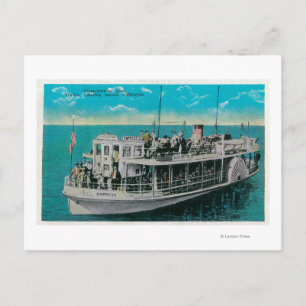 Glass Bottom Boat in Avalon, Catalina Island Postcard