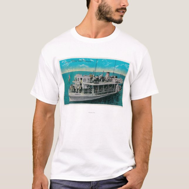 Glass Bottom Boat in Avalon, Catalina Island T-Shirt (Front)