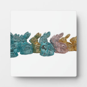 Glass Bunnies Plaque