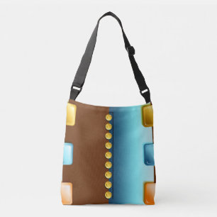 Glass Buttons Crossbody Bag