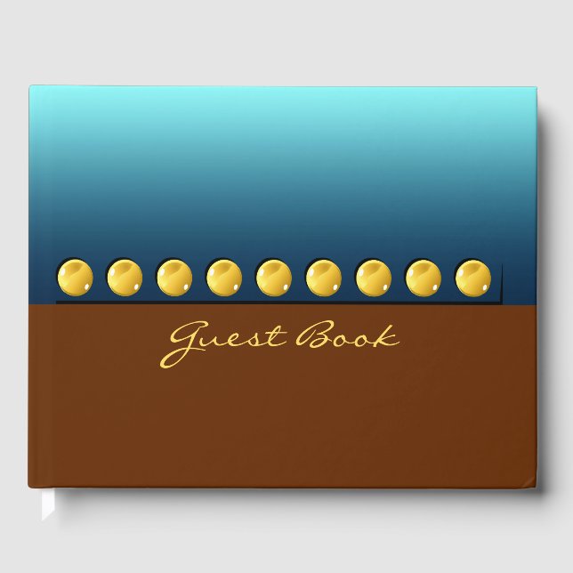 Glass Buttons Guest Book (Front)