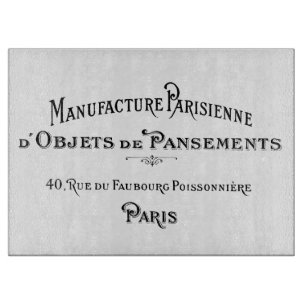 Glass Chopping Board - French Label Parisienne