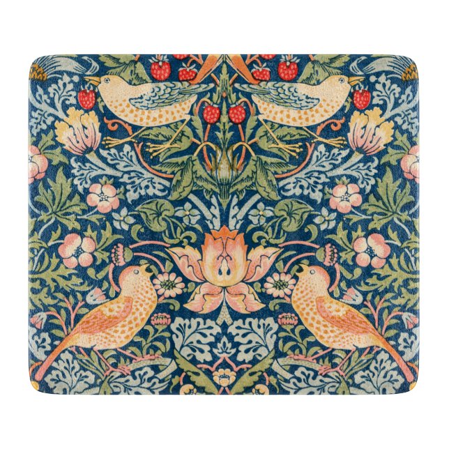 GLASS CHOPPING BOARD : WILLIAM MORRIS (Front)
