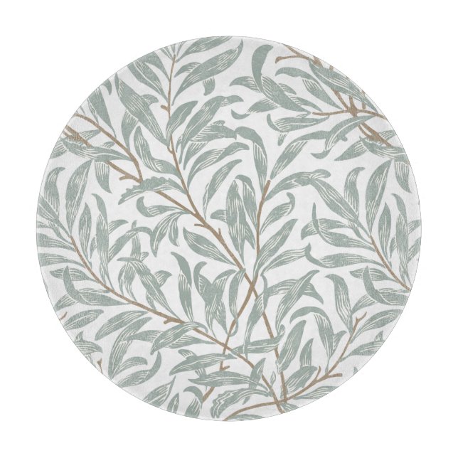 GLASS CHOPPING BOARD : WILLIAM MORRIS  (Front)