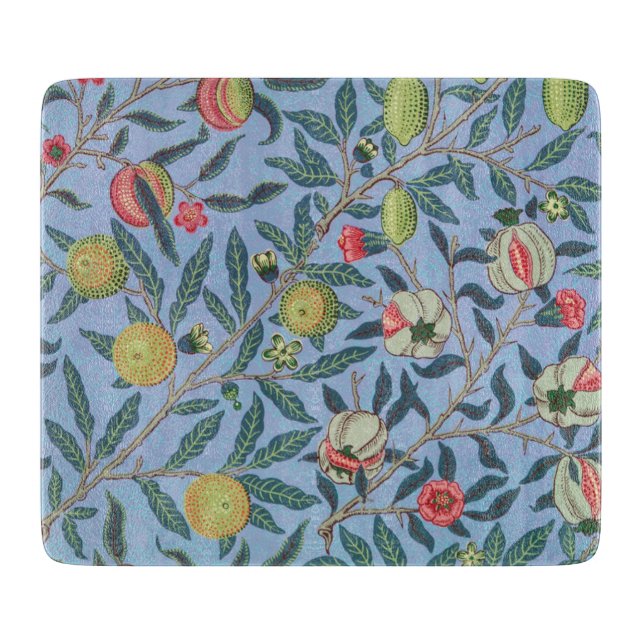 GLASS CHOPPING BOARD : WILLIAM MORRIS (Front)