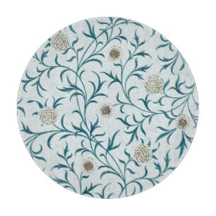 GLASS CHOPPING BOARD : WILLIAM MORRIS  : FLORAL