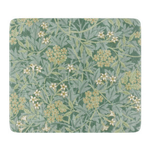 GLASS CHOPPING BOARD : WILLIAM MORRIS : JASMINE