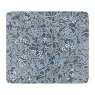 GLASS CHOPPING BOARD : WILLIAM MORRIS : JASMINE