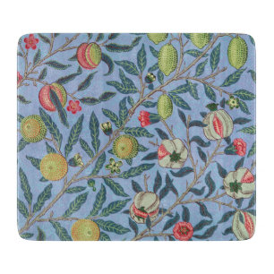 GLASS CHOPPING BOARD : WILLIAM MORRIS :POMEGRANATE