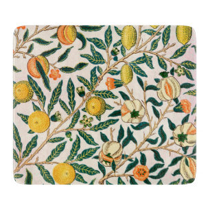 GLASS CHOPPING BOARD : WILLIAM MORRIS :POMEGRANATE