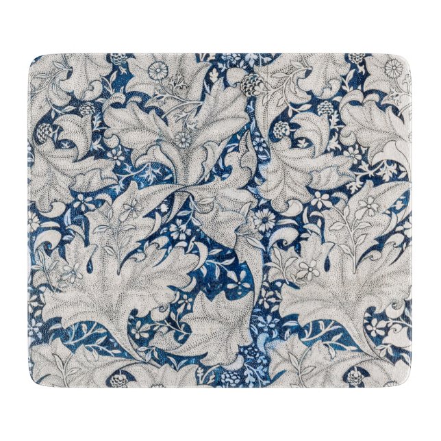 GLASS CHOPPING BOARD : WILLIAM MORRIS : WALLFLOWER (Front)