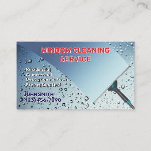 Glass Cleaning Service Business Cards