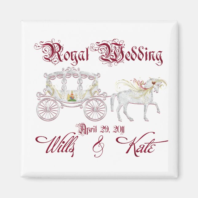 Glass Coach Commemorate the Royal Wedding Magnet (Front)