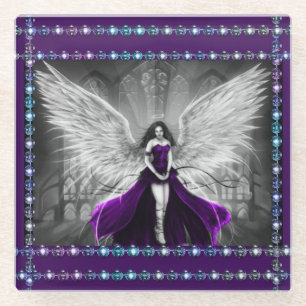 Glass Coaster/Angel and Diamonds Coaster