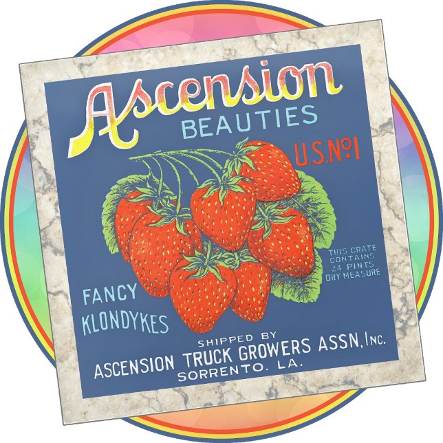 Glass COASTER - Ascension Beauties - Crate Label (Creator Uploaded)